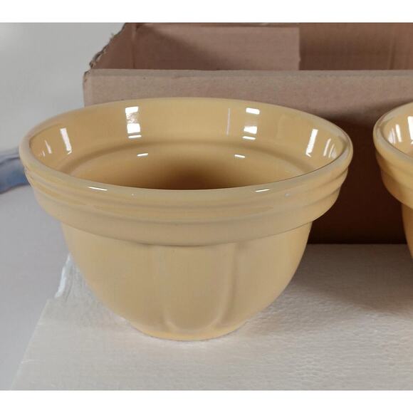 Celebrating Home Stoneware Collection Bowls Somerset Harvest Yellow Set Of 3 - Picture 4 of 10